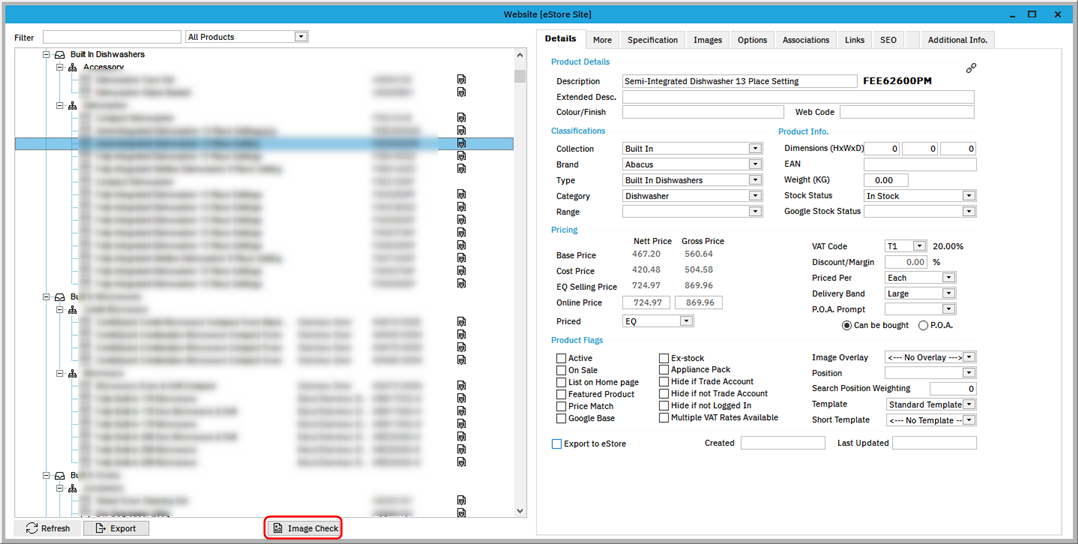 Catalogues image check – eStore